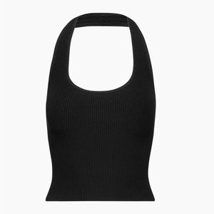 aritzia babaton sculpt knit backless halter top xs